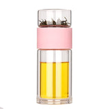 Glass Travel Tea Infuser Bottle – 230ml Dubbelväggig Carvallo