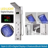 AquaSteel - Modern väggmonterad duschpanel i rostfritt stål MILA Sverige