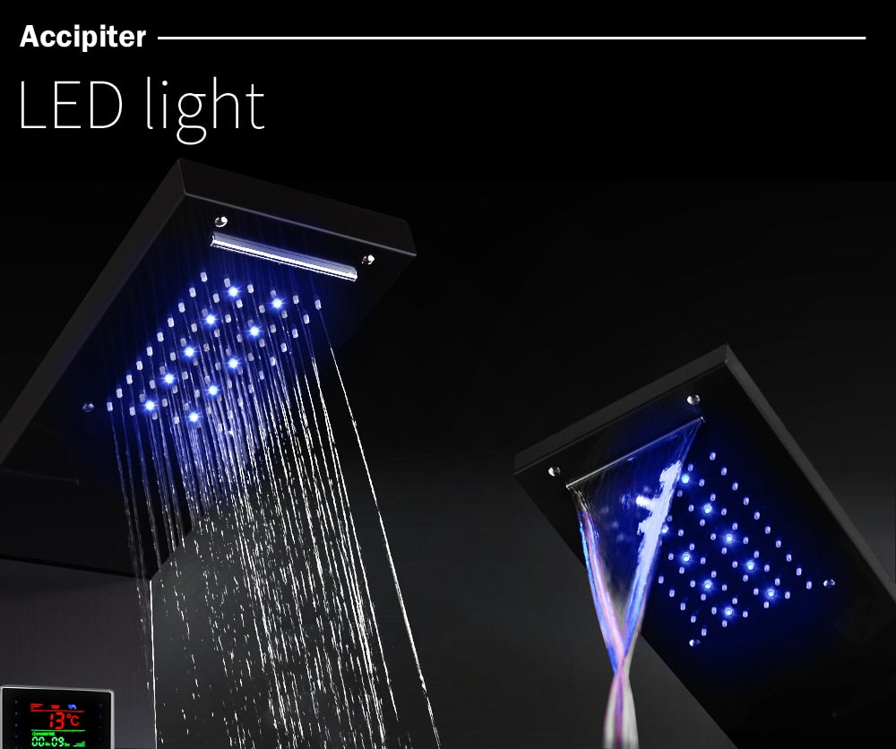 AquaSteel - Modern väggmonterad duschpanel i rostfritt stål MILA Sverige