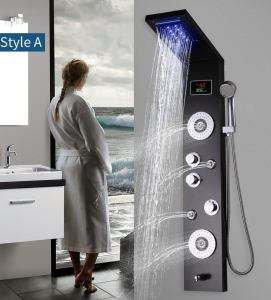 AquaSteel - Modern väggmonterad duschpanel i rostfritt stål MILA Sverige