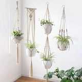 4-delad handgjord Boho Macrame växthållare set MILA Sverige