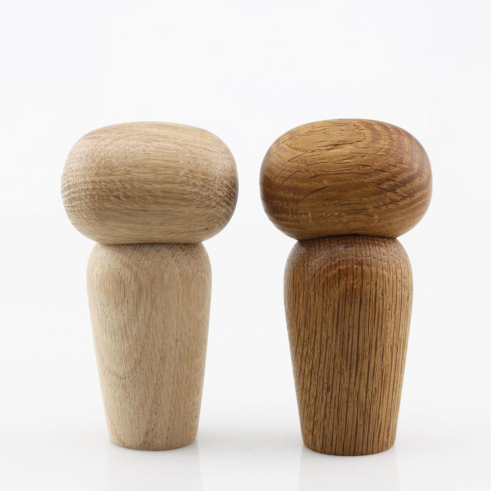 Trä Uggla Dekor med Roternade Huvud Carvallo