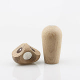 Trä Uggla Dekor med Roternade Huvud Carvallo