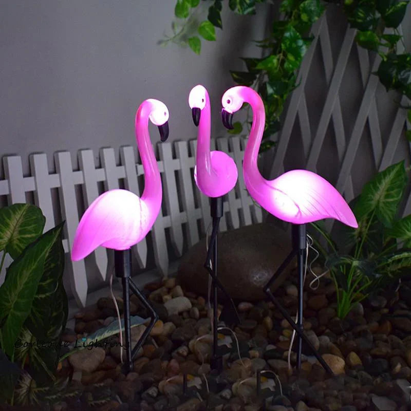 Carvallo - Solcellespotslampa med flamingodesign för utomhusstämning och charme Carvallo