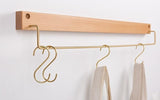 Carvallo – Elegant Bökved Towel Rack with Brass Accents Carvallo