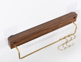 Carvallo – Elegant Bökved Towel Rack with Brass Accents Carvallo