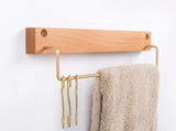 Carvallo – Elegant Bökved Towel Rack with Brass Accents Carvallo