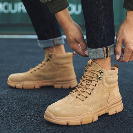 Herren Läderstövlar Bekväma Stiliga Robust Design Hemnix