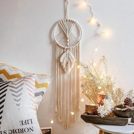 Celestial Macrame Dreamcatcher Vägghängning MILA Sverige