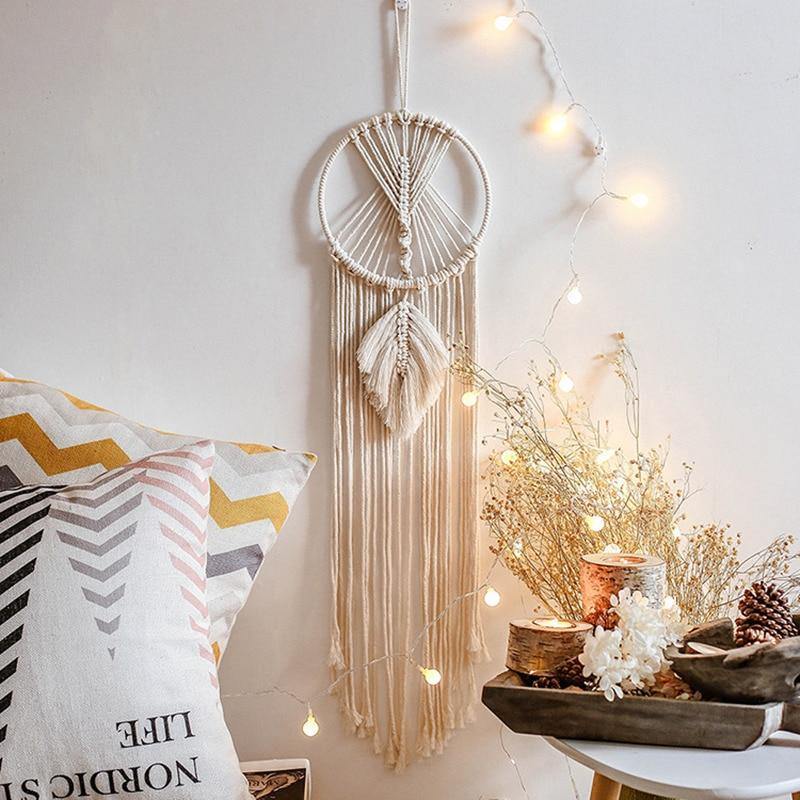 Himmelsk Macrame Dreamcatcher Vägghängande MILA Sverige