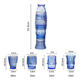 Staplbara Koi Fisk Glas – Set om 4 Färgglada Tumblers Carvallo