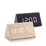 Digital Träväckarklocka med LED display – Stilren Alarmklocka i Modern Design Hemnix