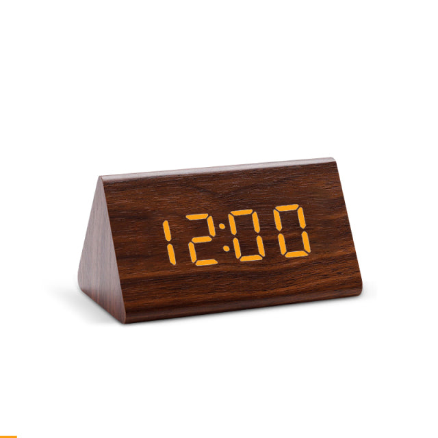 Digital Träväckarklocka med LED display – Stilren Alarmklocka i Modern Design Hemnix