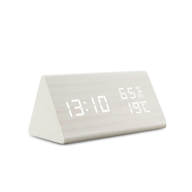 Digital Träväckarklocka med LED display – Stilren Alarmklocka i Modern Design Hemnix