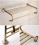 Royaleva Antik Brons Badaccessoarer – Vintage Koppar med Keramiska Accenter Carvallo