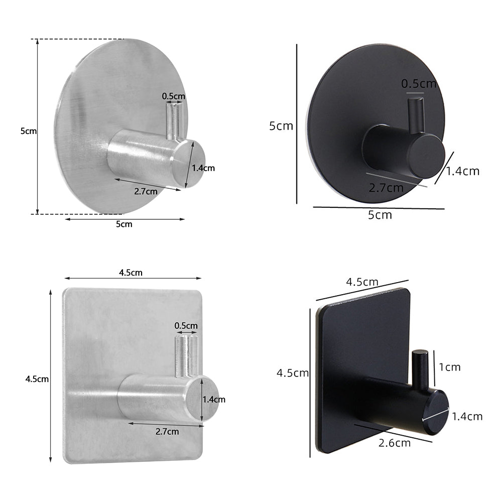 Carvallo – Självhäftande rostfria stål'hakar för badrum, kök och mer Carvallo