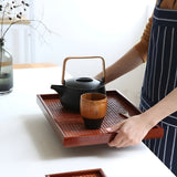 Wooden serving tray – Japansk stil | Perfekt för att servera te ceremonier Carvallo