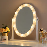 RoyaleGlow LED Makeup Mirror Lights – Dimbar & Justerbar 3-Färgers Sminkbelysning Carvallo