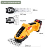 2-i-1 Sladdlös Häcksax och Gräsklippare Carvallo