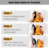 2-i-1 Sladdlös Häcksax och Gräsklippare Carvallo