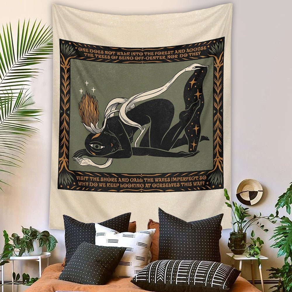 Psykedelisk Mandala Tapestry Vägghängande 100% Polyester Carvallo