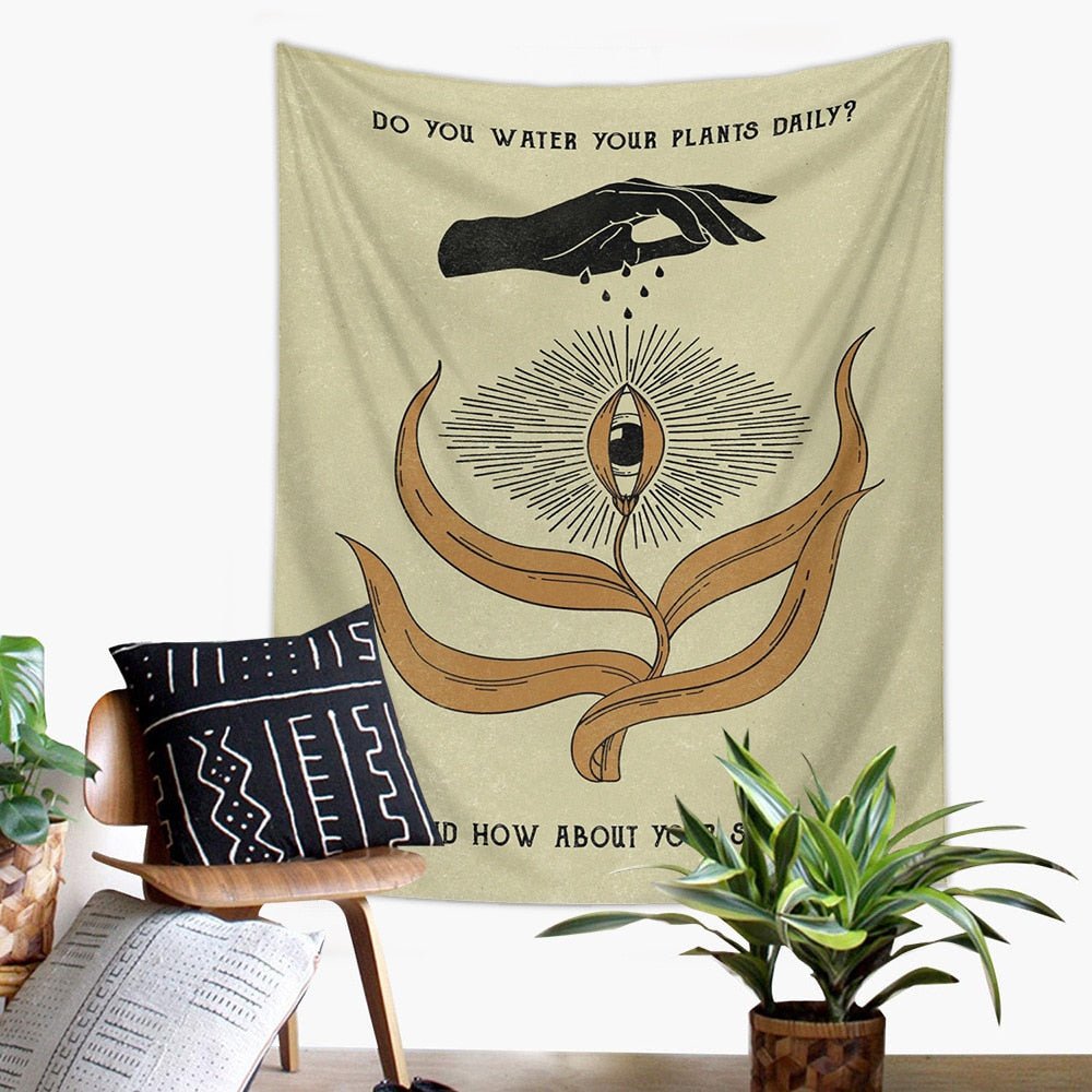 Psykedelisk Mandala Tapestry Vägghängande 100% Polyester Carvallo