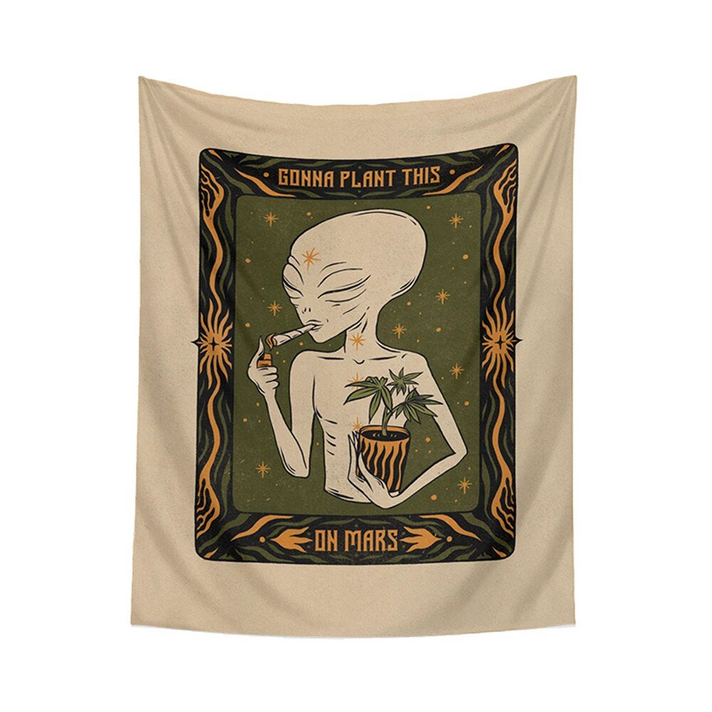 Psykedelisk Mandala Tapestry Vägghängande 100% Polyester Carvallo