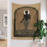 Psykedelisk Mandala Tapestry Vägghängande 100% Polyester Carvallo