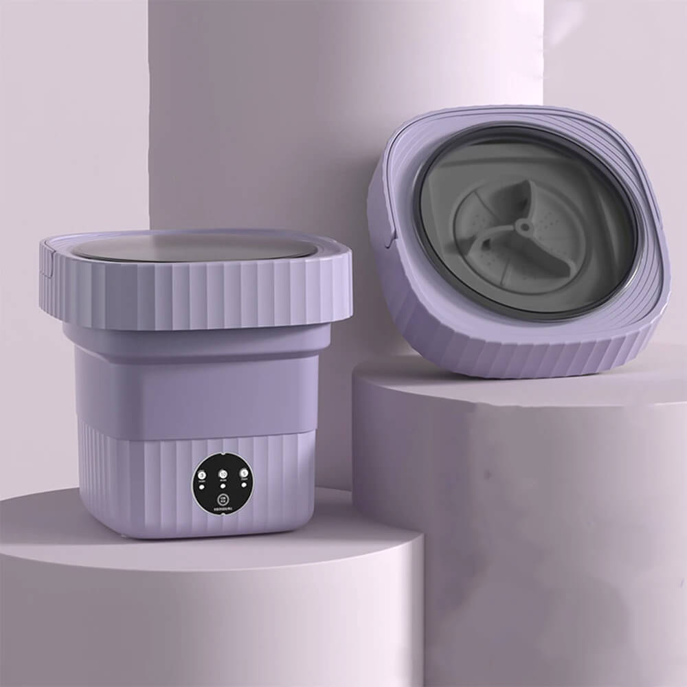 EcoWash - Effektiv & Hopfällbar Mini Tvättmaskin-Kök-BB-6 Liter-Lila-Hemnix