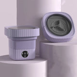 EcoWash - Effektiv & Hopfällbar Mini Tvättmaskin-Kök-BB-6 Liter-Lila-Hemnix