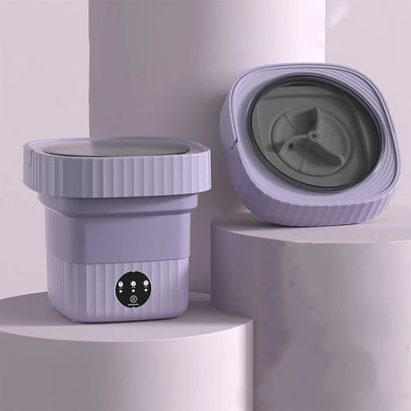 EcoWash - Effektiv & Hopfällbar Mini Tvättmaskin-Kök-BB-6 Liter-Lila-Hemnix