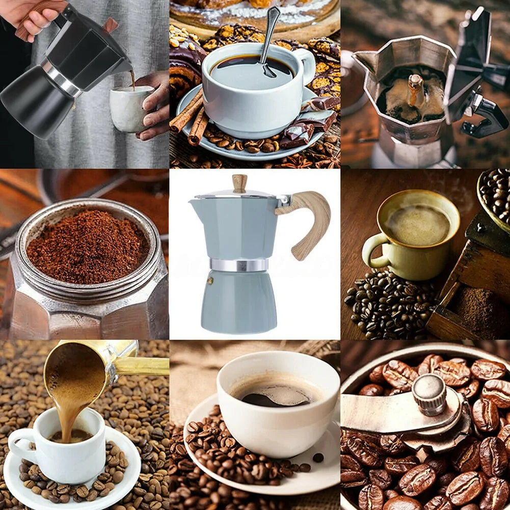 Carvallo Perkomio Espressokocher | Klassisk perkolator | För hemmet & på språng | 150 ml / 300 ml Carvallo