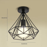 1-Ljus Mini Metall Geometrisk LED Retro Taklampa Carvallo