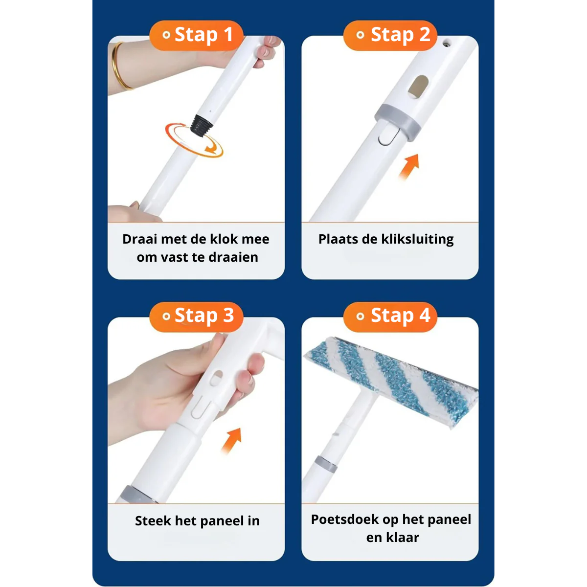 Funktionell 3-i-1 fönsterputsare med sprut- och torkfunktion Carvallo
