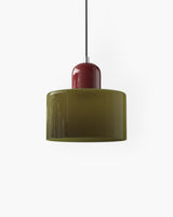 Formiva Pendel Lampa | Retro Modern Glas Skärm | Ambient E26 Belysning | Hårdkopplad Takarmatur Carvallo