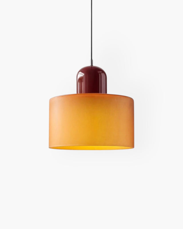 Formiva Pendel Lampa | Retro Modern Glas Skärm | Ambient E26 Belysning | Hårdkopplad Takarmatur Carvallo