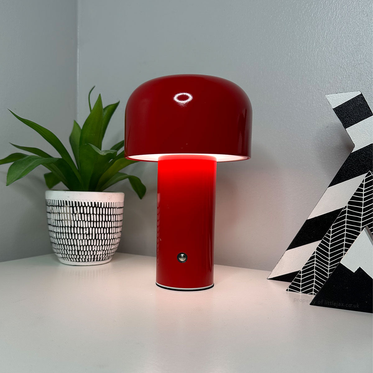 Trådlampad Svampbordslampa | USB-C Uppladdningsbar | 3 Ljusstyrkenivåer | 8" Modern LED Ljus Carvallo