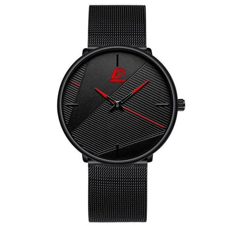 Modernt Herrarmbandsur-Watches for men-Hemnix-Svart Röd-Hemnix
