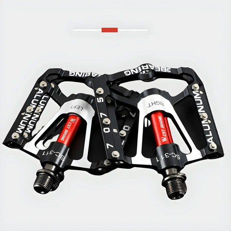 Robusta lätta aluminiumcykelpedaler med rutschfritt grepp Carvallo