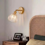 Vägglampa Vintage Glas Mässing Sconces Carvallo