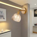 Vägglampa Vintage Glas Mässing Sconces Carvallo