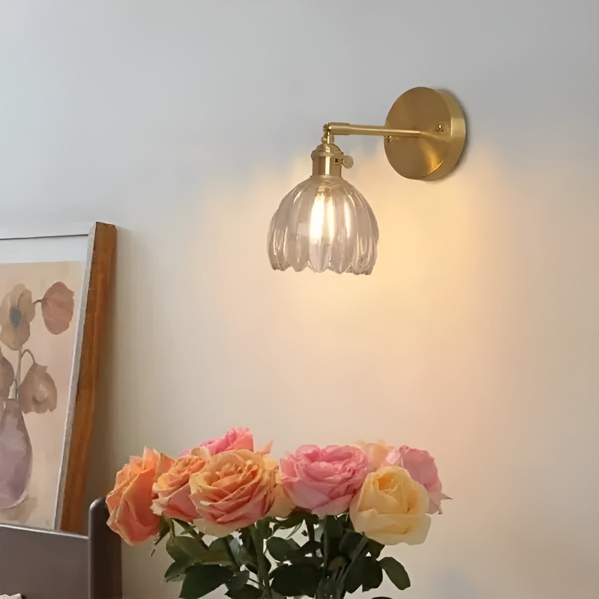 AuroraGlow Light - Modern Tulpan-Glas LED-Vägglampa Carvallo