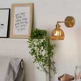 Vägglampa Vintage Glas Mässing Sconces Carvallo