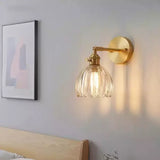 Vägglampa Vintage Glas Mässing Sconces Carvallo
