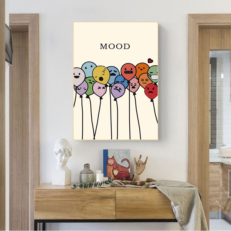 Retro Stil Tecknat Leende Inspirerande Citat Posters Papper Carvallo