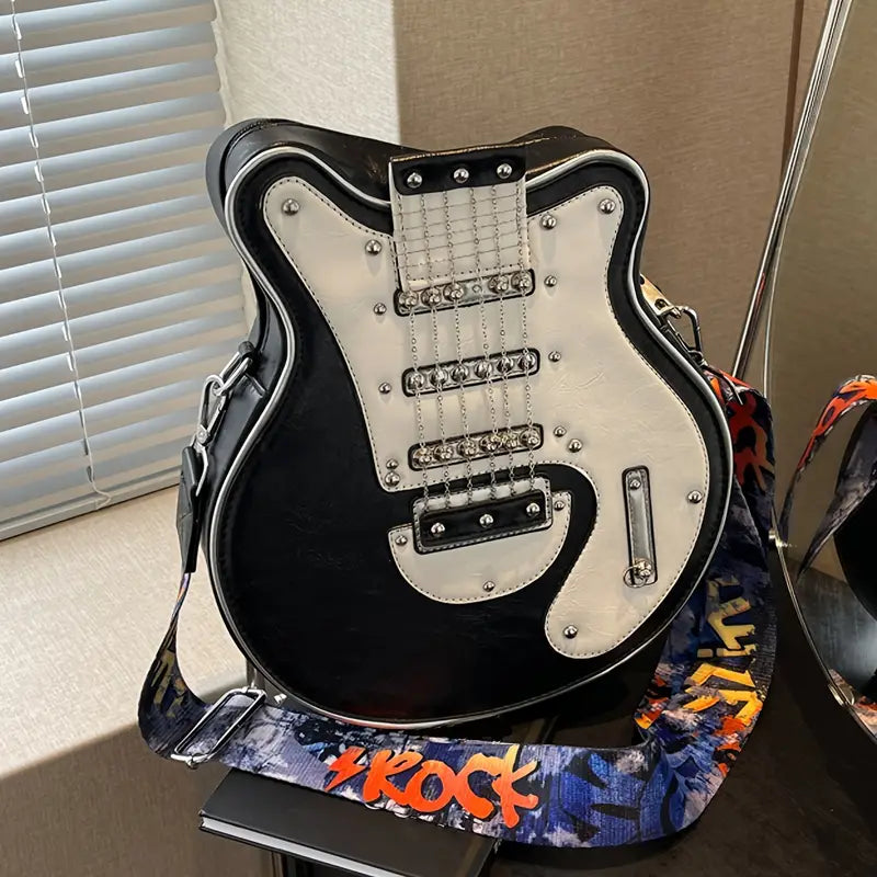 Rockstar - Vintage Retro Gitarr Crossbody Väska MILA Sverige
