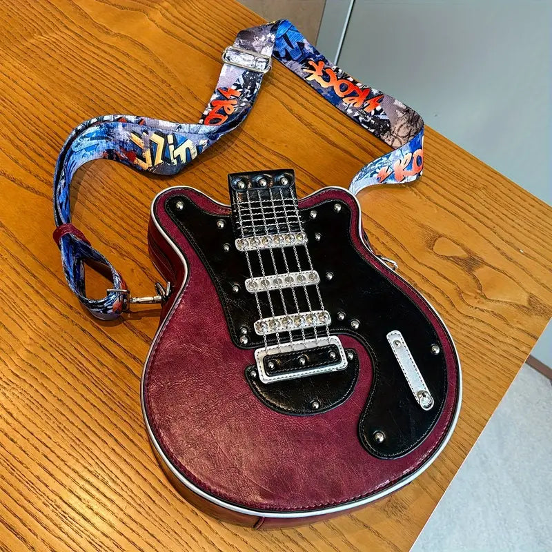 Rockstar - Vintage Retro Gitarr Crossbody Väska MILA Sverige