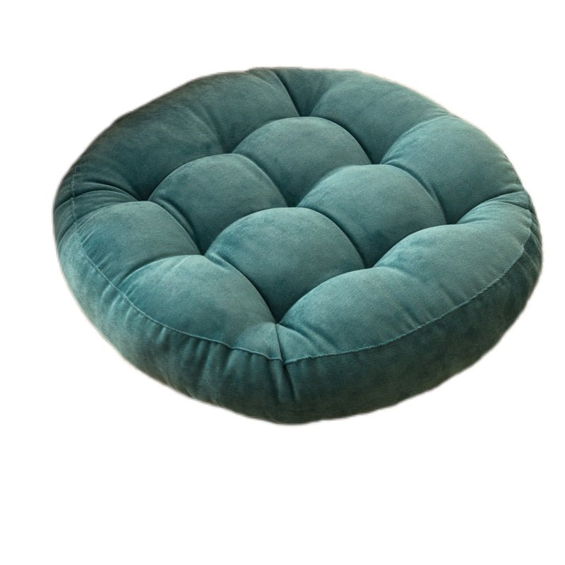 Rund Corduroy Solid Tufted Tjock Kudde för Komfort Carvallo
