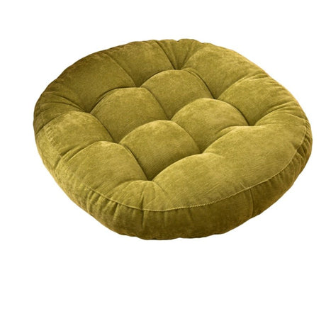 Rund Corduroy Solid Tufted Tjock Kudde för Komfort Carvallo