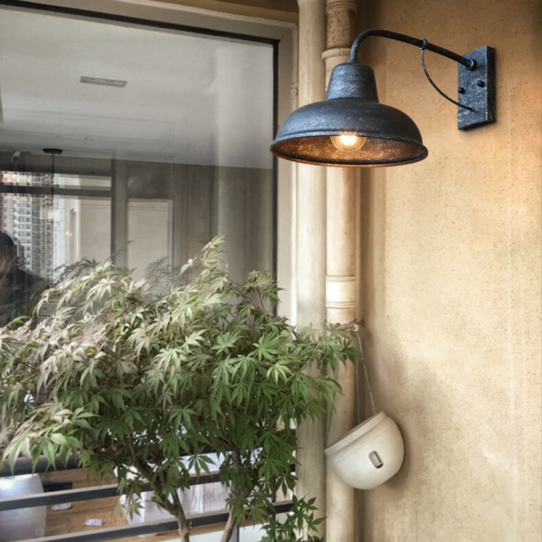 Vägglampa Rustik Svart Utomhuslampa Carvallo